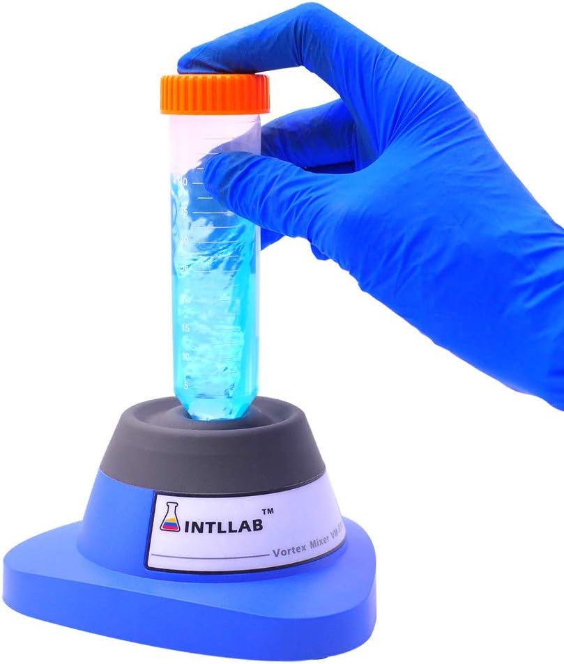 INTLLAB Lab Vortex Mixer, Touch Function Lab Vortexer, Gel Polish, Eyelash Adhesives, Acylic Paints, Test Tubes and Centrifuge Tubes