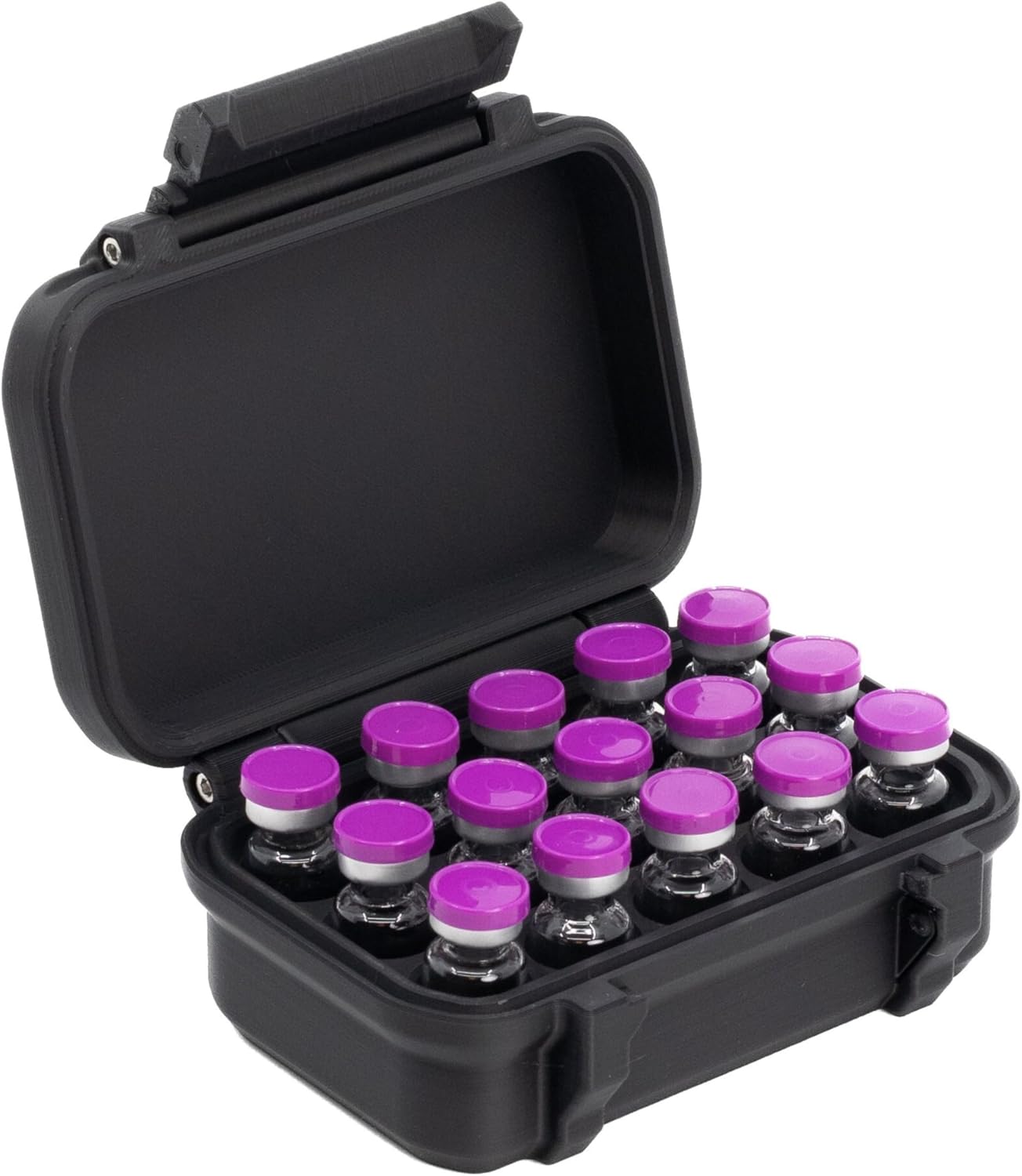 3ml 15 Vial Case for Peptide Vials | Rugged Fridge and Freezer Safe Case