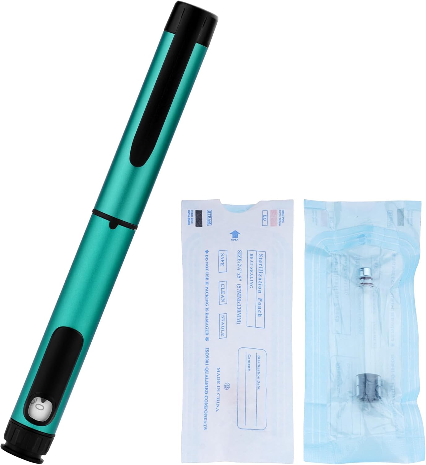 80 Unit Reusable Pen Injector, Include 2pcs 3mL Cartridges and Protect Case